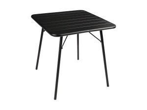 Bistrotisch, mit schwarzer Stahltischplatte, quadratisch, zusammenklappbar, BTH 700 x 700 x 710 mm
