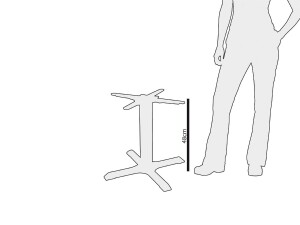 Tischfuß aus Gusseisen, für Tischplatten bis Ø 80 cm, Höhe 48 cm