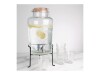 Getränkespender aus Glas mit Drahtsockel, Inhalt 8,5 Liter