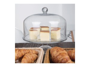 Kuchenständer aus Glas, Ø 30 cm, ohne Haube