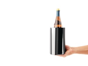 Weinkühler aus Edelstahl, Kapazität 2 Liter, Farbe Schwarz