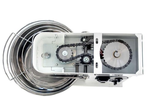 Spiralteigkneter Teigknetmaschine mit stufenloser Geschwindigkeitsregelung und festmontiertem Kessel