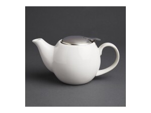 Teekanne aus Steinzeug, Farbe Weiß, Kapazität...