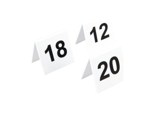 10er - Set Tischnummernschilder aus Kunststoff, Nummern...