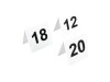10er - Set Tischnummernschilder aus Kunststoff, Nummern 11-20