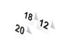 10er - Set Tischnummernschilder aus Kunststoff, Nummern 11-20