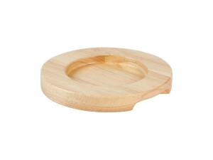 Holzbrett aus Havea-Holz, geeignet für Servierpfannen und Töpfe Ø 11,5 cm