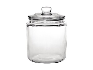 Glas Keksdose mit Deckel, Inhalt 3,8 Liter, Ø 20 cm, Höhe 25,2 cm