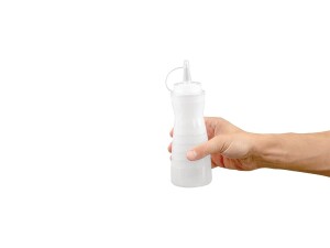 Quetschflasche aus Kunststoff, mit Kappe, Kapazität 340ml