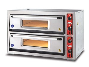 Pizzaofen CLASSIC PF 9262 DE -T mit 2 Backkammern für 6+6 x Ø 30 cm Pizzen mit Temperaturanzeige