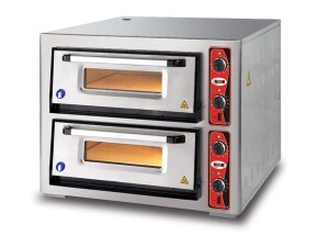 Pizzaofen CLASSIC PF 6292 DE -T mit 2 Backkammern für 6+6 x Ø 30 cm Pizzen mit Temperaturanzeige