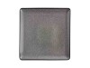 4er - Set Teller aus Porzellan, quadratisch, Grau, rustikaler Effekt, BT 26,5 x 26,5 cm