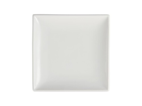 12er - Set Teller aus Porzellan, weiß, quadratisch, 14 x...