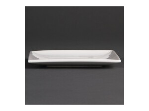 12er - Set Teller aus Porzellan, weiß, quadratisch, 14 x 14 cm
