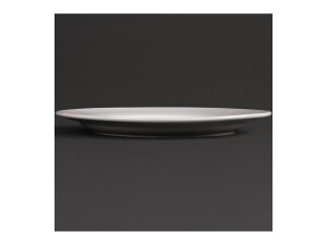 12er - Set Teller aus Porzellan, Linienmuster, Weiß, Ø 25 cm