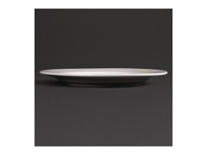 6er - Set Teller aus Porzellan, Linienmuster, Weiß, Ø 31 cm