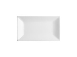 4er - Set Servierteller aus Porzellan, Weiß, rechteckig, BT 25 x 15 cm