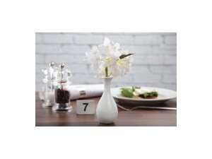 12er - Set Blumenvasen aus Porzellan, Farbe Weiß, Höhe 12,5 cm