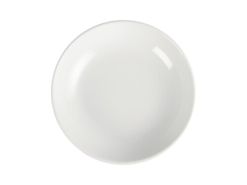 6er - Set Tiefe Teller aus Porzellan, weiß, Ø 20,5 cm
