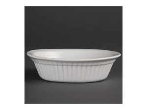 6er - Set Auflaufformen aus Porzellan, Form oval, Weiß, BTH 170 x 133 x 46 mm