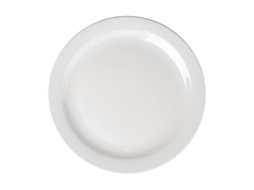 12er - Set Teller aus Porzellan, weiß, rund, Ø 22,6 cm