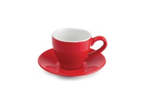 12er - Set Untertassen aus Steingut, Für Espressotassen, Farbe Rot, Ø 11,7 cm