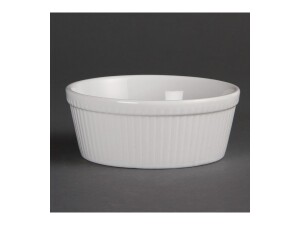 6er - Set Auflaufförmchen rund, aus Porzellan, Weiß, Ø 13,4 cm