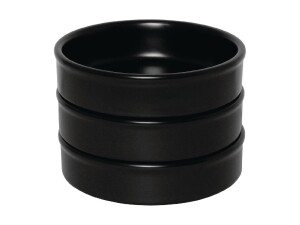 6er - Set Tapasschalen aus Steingut, schwarz, Ø 13,4 cm