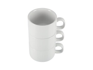 24er - Set Kaffeetassen aus Porzellan, Kapazität 200 ml, Weiß