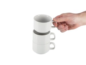 24er - Set Kaffeetassen aus Porzellan, Kapazität 200 ml, Weiß