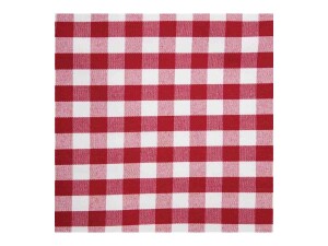 10er - Set Servietten, Rot-Weiß karriert, gesäumte Ränder, Polyester, 41 x 41 cm