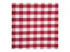 10er - Set Servietten, Rot-Weiß karriert, gesäumte Ränder, Polyester, 41 x 41 cm