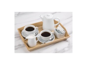 4er - Set Teekannen mit Henkel, aus Porzellan, Weiß, Kapazität 48,3cl