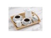 4er - Set Teekannen mit Henkel, aus Porzellan, Weiß, Kapazität 48,3cl