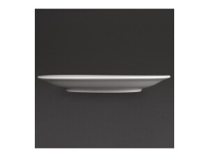 12er - Set Teller aus Porzellan, weiß, rund, Ø 20,5 cm