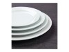 12er - Set Teller aus Porzellan, weiß, rund, Ø 20,5 cm