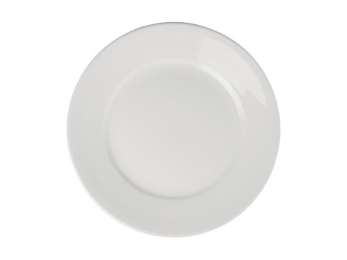 6er - Set Teller aus Porzellan, weiß, rund, Ø 28 cm