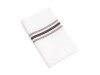 10er - Set Servietten, Farbe Weiß, Schwarz gestreift, 100% Polyester, 46 x 56 cm