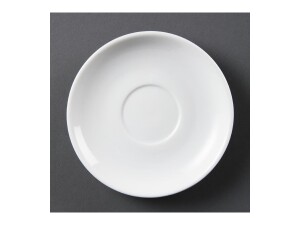 12er - Set Untertassen aus Porzellan, Weiß, geeignet für Teetassen