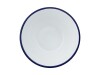 6er - Set Dessertschalen aus Edelstahl und Glasemail, Weiß-Blau, Ø 15,5 cm