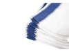 10er - Set Servietten, Weiß mit blauem Rand, 100% Baumwolle, 35 x 50 cm