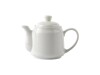4er - Set Tee-/Kaffeekannen mit Deckel, aus Porzellan, Weiß, Kapazität 43cl
