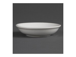 12er - Set Sojasaucenschälchen aus Porzellan, weiß, Ø 10 cm