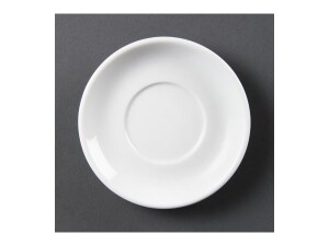 12er - Set Untertassen aus Porzellan, Weiß, für Espressotassen
