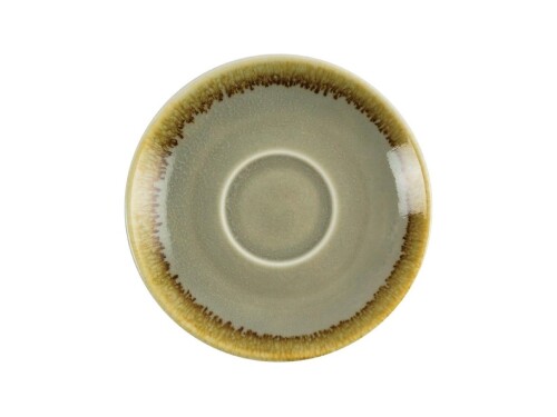 6er - Set Untertassen aus Porzellan, Farbe Moos, Ø 11,5 cm