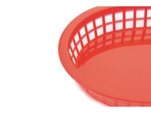 6er - Set Servierkörbe aus Polypropylen, oval, Farbe Rot