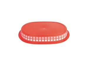 6er - Set Servierkörbe aus Polypropylen, oval, Farbe Rot