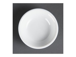 12er - Set Sojasaucenschälchen aus Porzellan, Weiß, Ø 7 cm