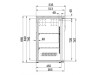 Barkühltisch Schwarz, 2 Türen, Inhalt 350 Liter, BTH 1462 x 513 x 860 mm