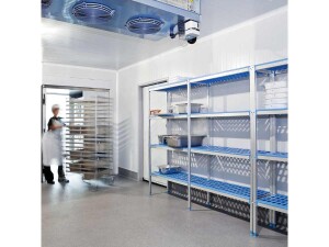 Alu Kühlzellenregal "L", werkzeuglose Montage, bis zu 150 kg pro Ebene, BTH 2590/5125 x 400 x 1750 mm